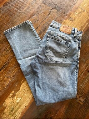 Buffalo David Bitton Light Blue Slim Straight Men's Jeans, Size 33x34